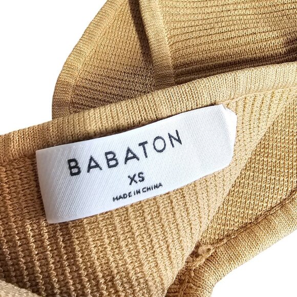 Aritzia Babaton Sculpt Knit Bra Top, Camel, Ribbed, Thick, Size XS - Picture 5 of 6